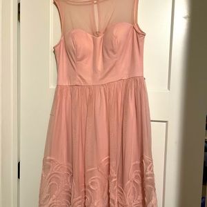 Dusty rose cocktail dress. Size large, worn once